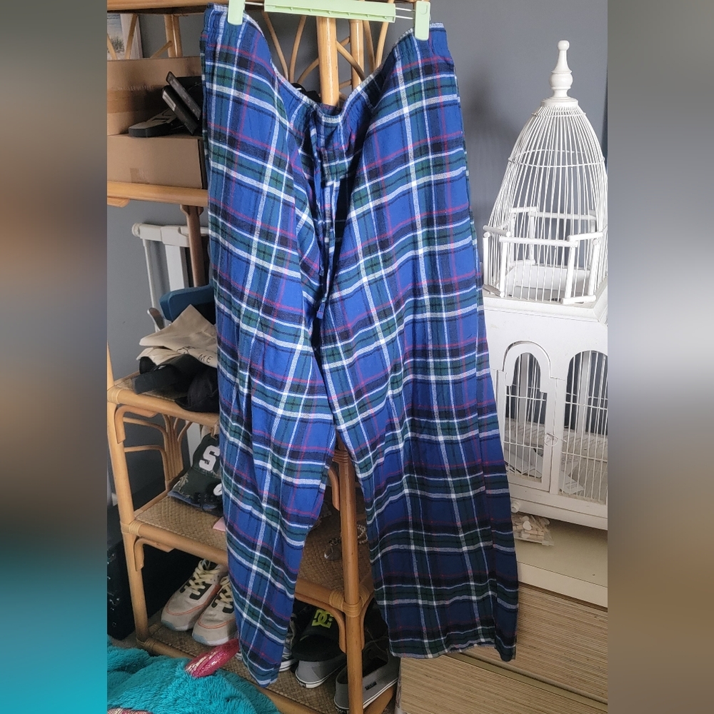 Blue Plaid Pajama Pants